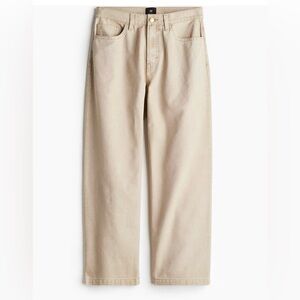 Men's Beige Straight Jeans